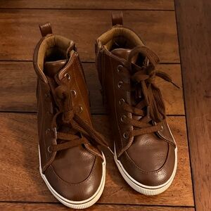 Cat & Jack Brown High-Top Kids Boots/ Shoes
